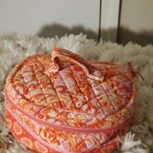 Vera Bradley round makeup bag